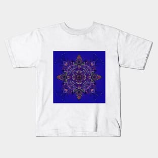 Mandala Boho Blue Kids T-Shirt